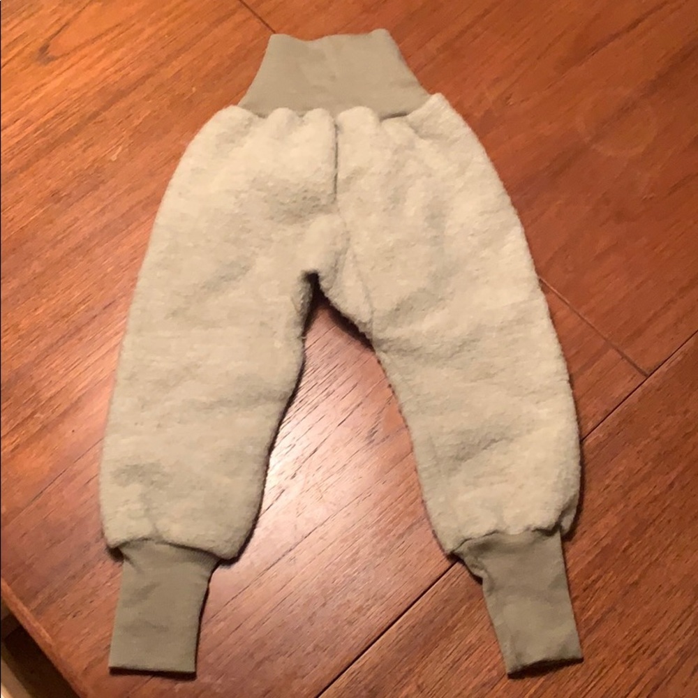 Cosilana wool fleece pants. Latte machiato.